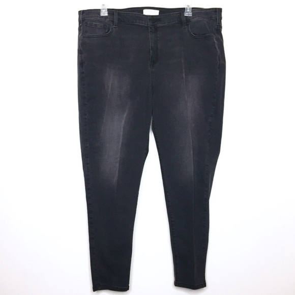 Lane Bryant Super Stretch Skinny Jeans 24 Black - Picture 1 of 6